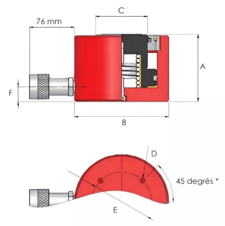 Schéma du vérin compacte